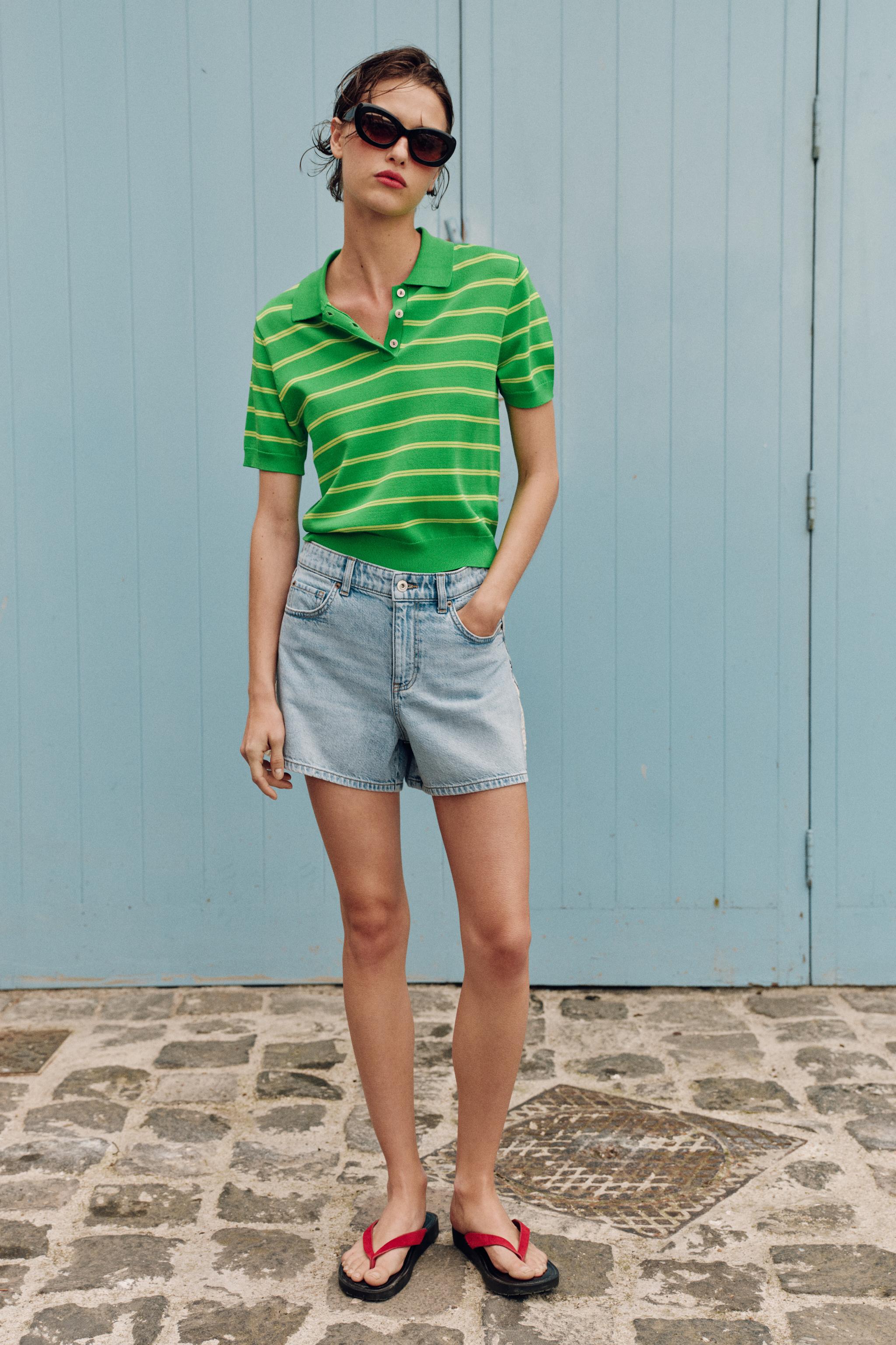 STRIPED SHORT SLEEVE KNIT POLO